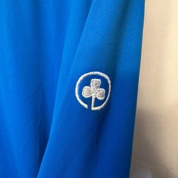 Kjus Dorian Half-Zip Golf Shirt Bright Blue Size 52 Large Lightweight Tiny Logo - Picture 5 of 11